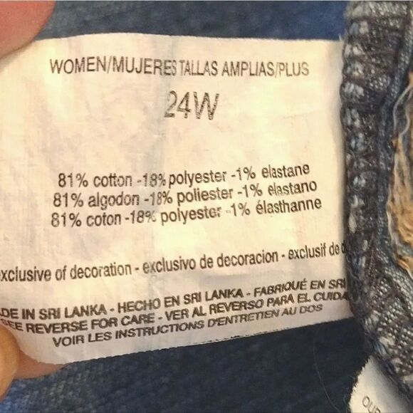 GV High Waisted Chevron Embroidered Sides Denim Jean Shorts Plussize 16 - Picture 14 of 15